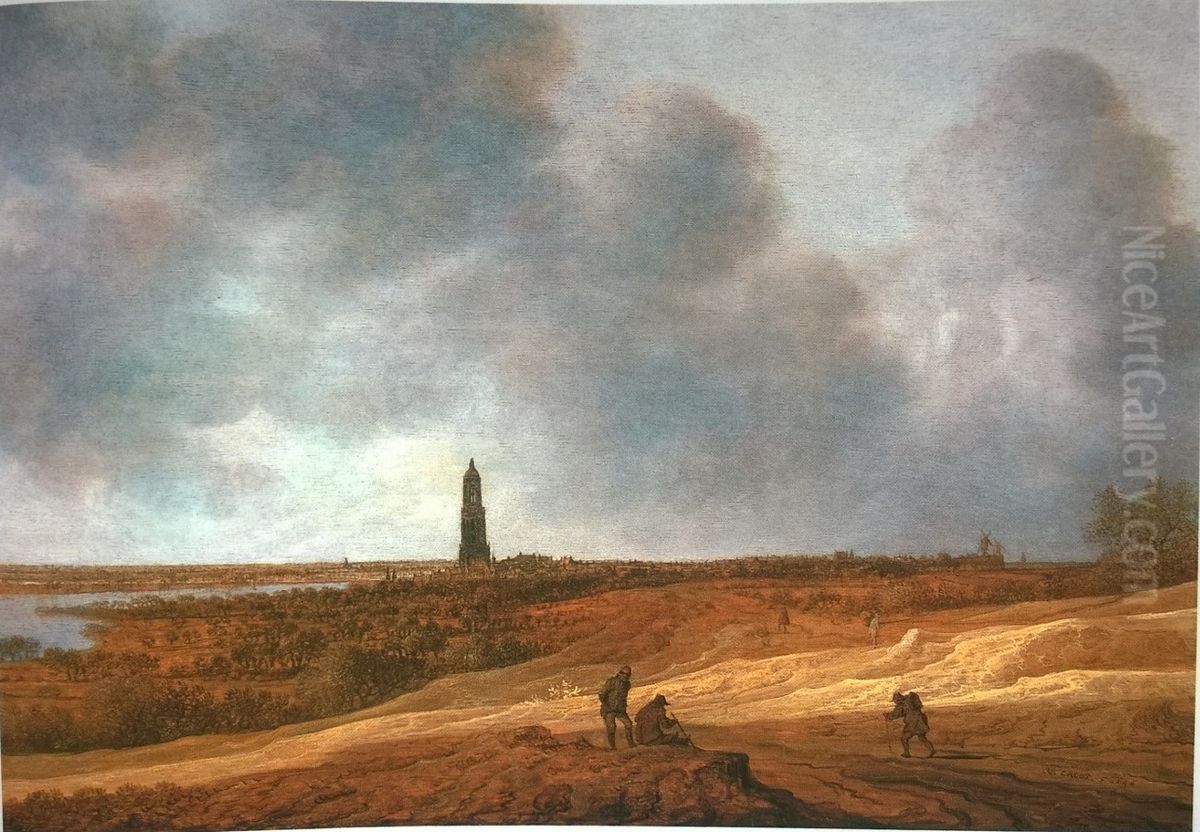 Gezicht op Rhenen Oil Painting by Anthonie van Croos