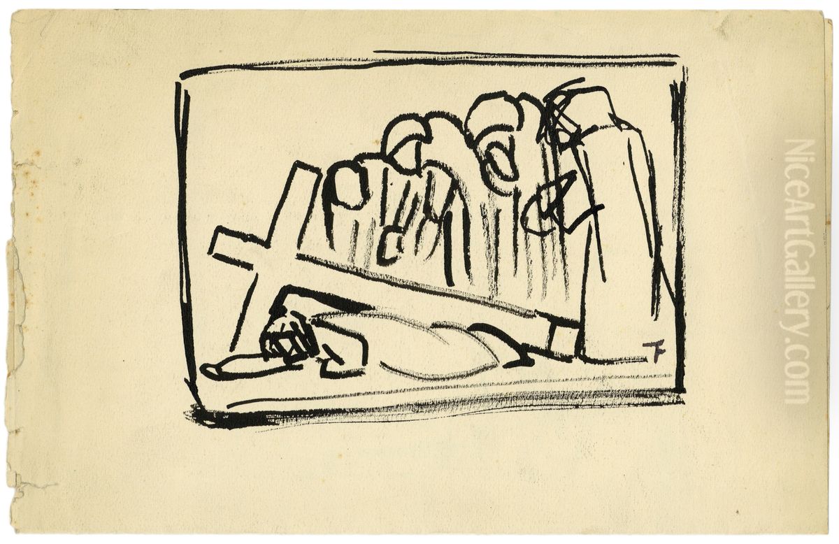 Statie van de kruisweg Oil Painting by Felix Timmermans