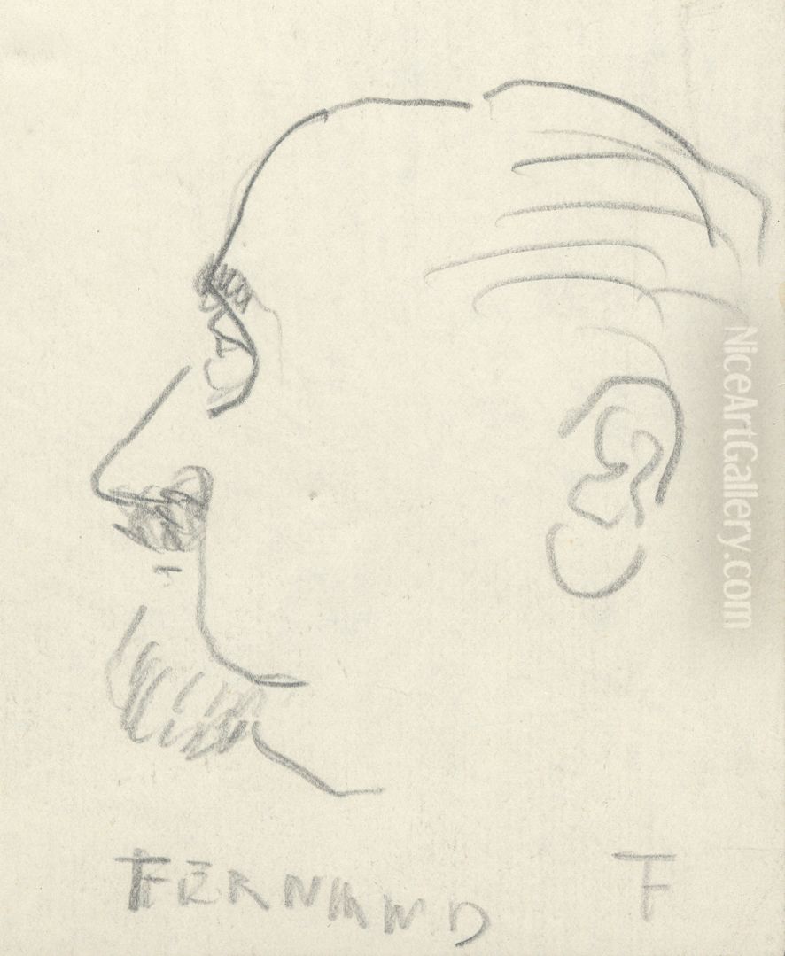 Portret van Fernand V. Toussaint van Boelaere Oil Painting by Felix Timmermans