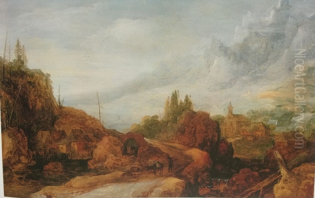 Mountainous landscape Oil Painting by Frans de Momper