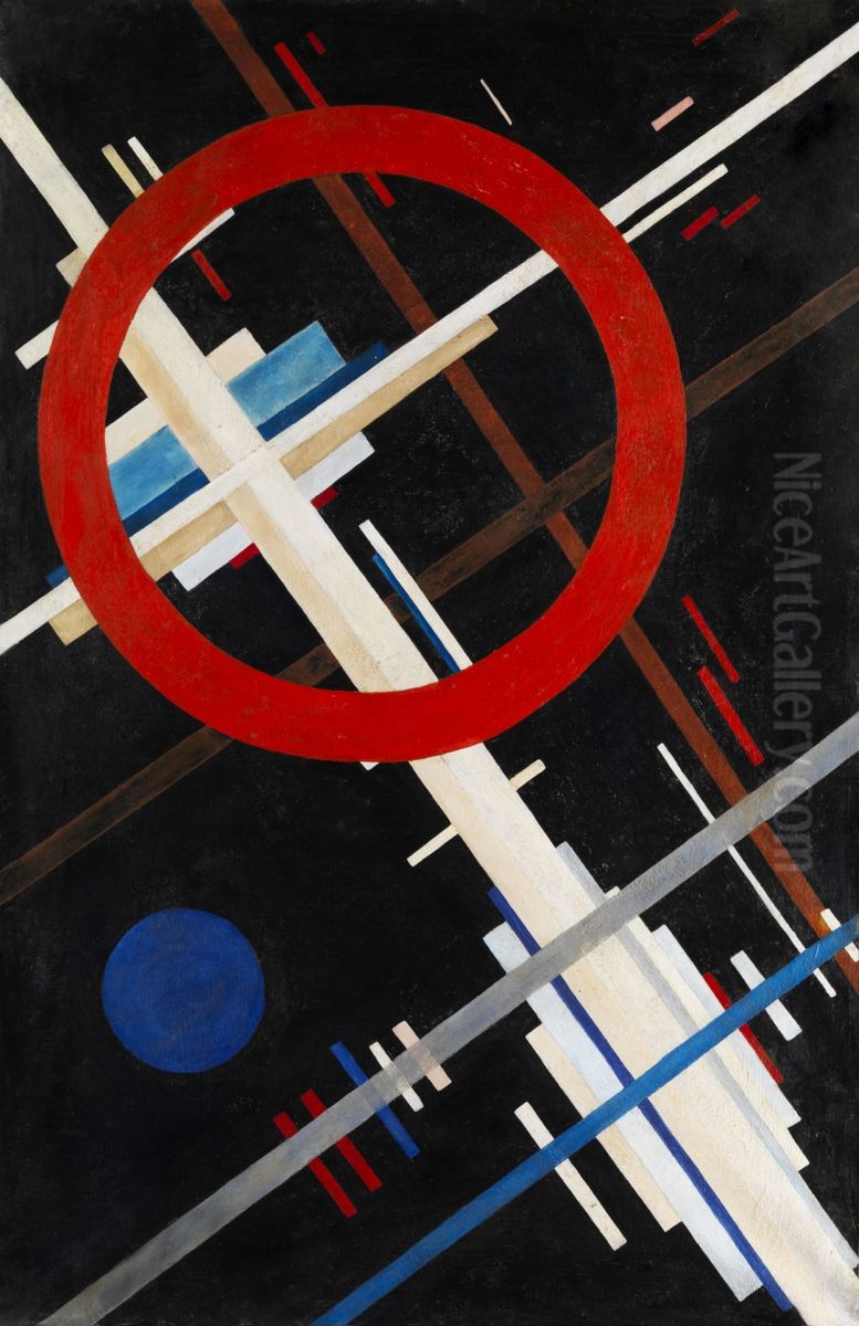 Suprematist Composition Oil Painting by Ilya Chashnik