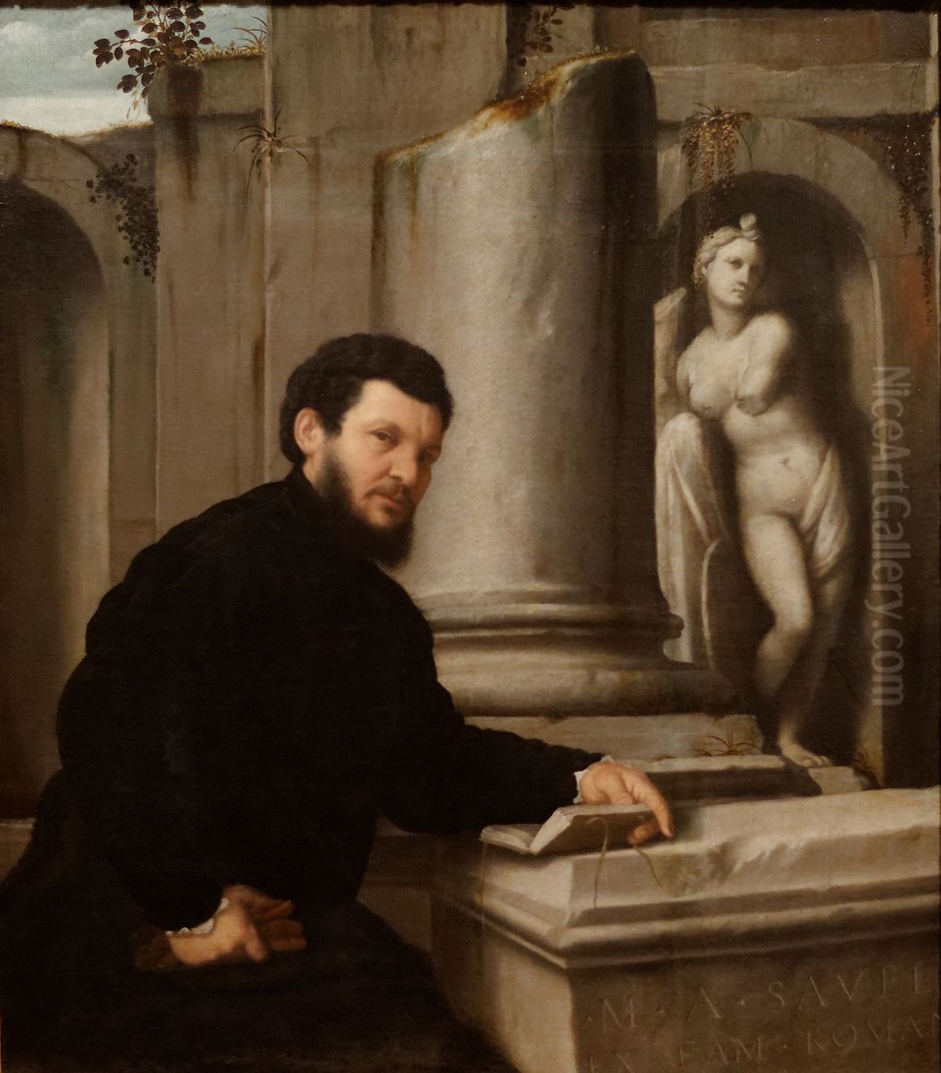 Marco Antonio Savelli Oil Painting by Giovanni Battista Moroni