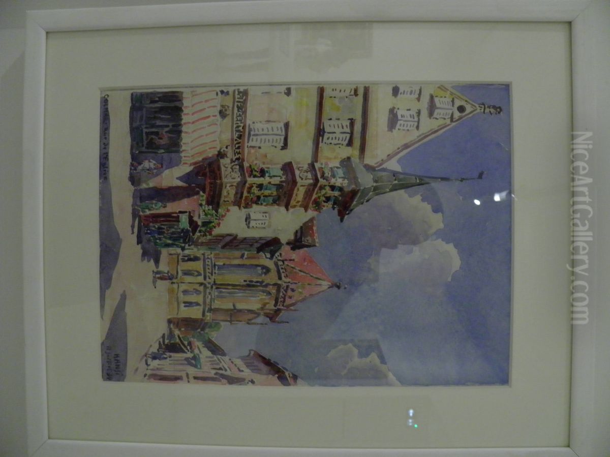 Hansi - Colmar, rue de l'Eglise Oil Painting by Jean-Jacques Waltz