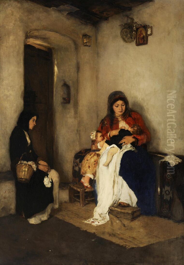 E psychomana Oil Painting by Nikolaos Gyzis