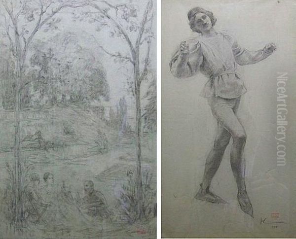 Partie De Campagne Oil Painting by Henri Charrier