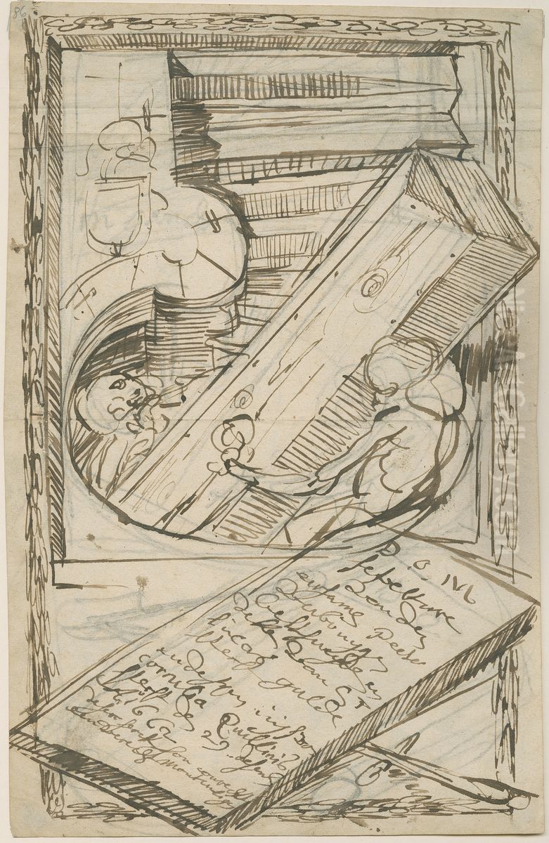 Ontwerp voor een grafsteen Oil Painting by Pieter Verbrugghen the Elder