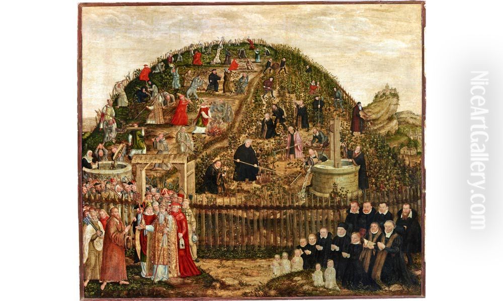 Parable of the Workers in the Vineyard Oil Painting by Lucas The Younger Cranach