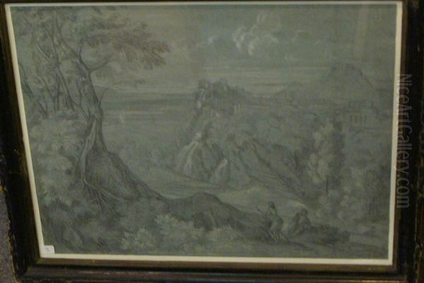 Paysage Au Nuage Blanc Oil Painting by Theodore Chasseriau