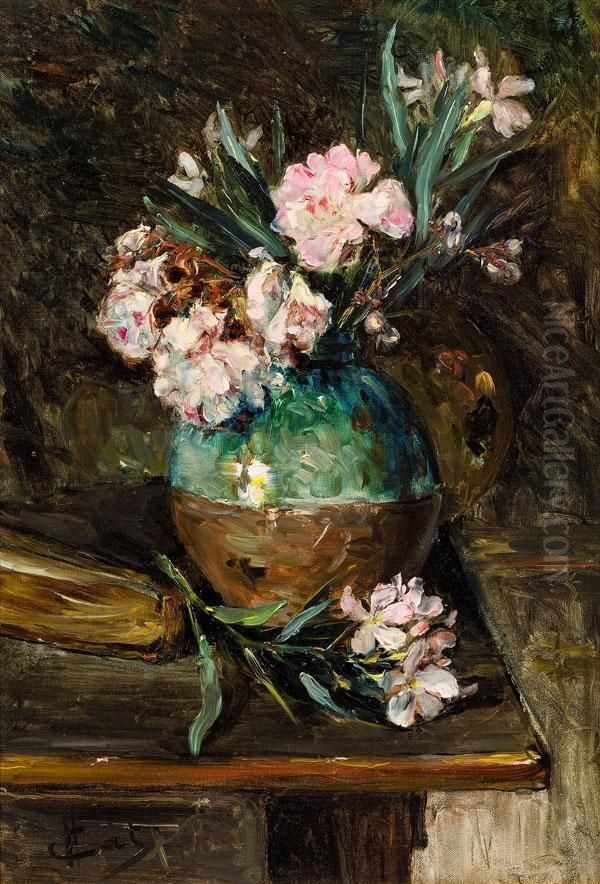 Blumen In Vase Oil Painting by Paul Maurice Gustave Chatry