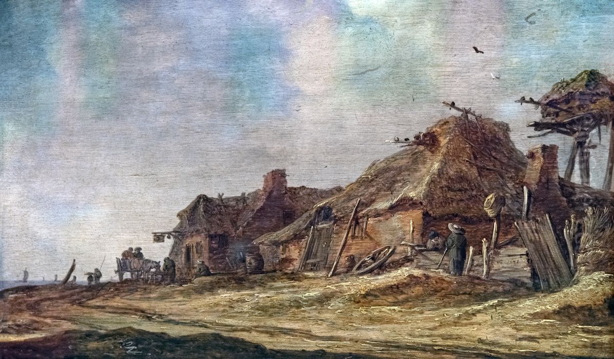 Farm by the seaFrancais:Ferme au bord de la merItaliano:Fattoria sul mare Oil Painting by Jan van Goyen