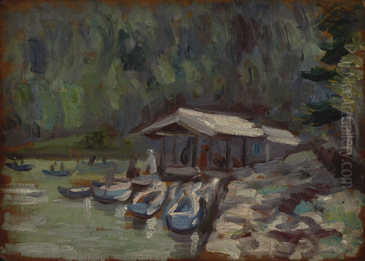 <<an bian xiao wu>> Oil Painting by Li Mei-shu