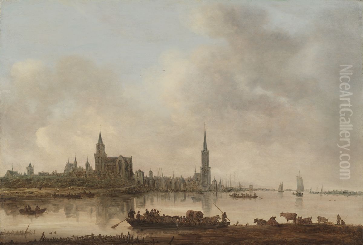 View of Emmerich Oil Painting by Jan van Goyen
