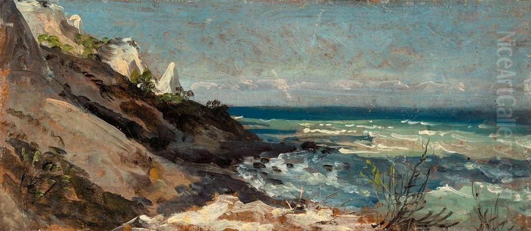 Cliffs of Mon Oil Painting by Johan Wilhelm Ludwig Dahl