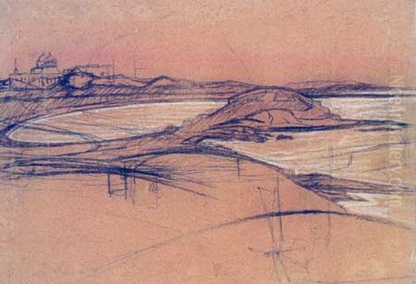 Sea side Oil Painting by Konstantinos Maleas