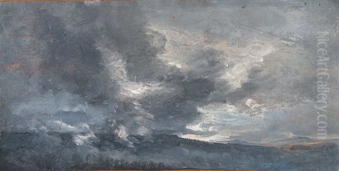 Cloud Study Oil Painting by Johan Wilhelm Ludwig Dahl