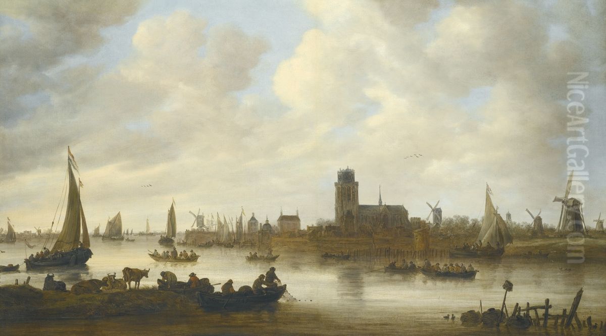 A View of Dordrecht Oil Painting by Jan van Goyen