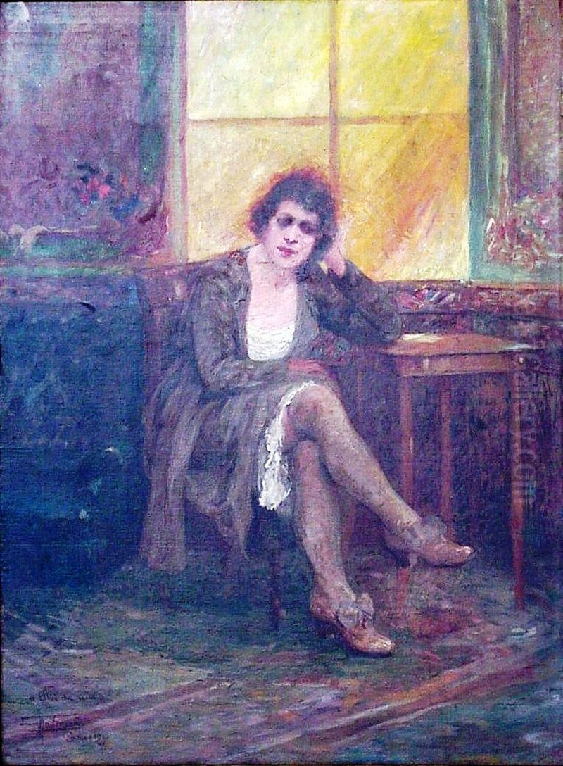 Flor da Rua Oil Painting by Antonio Parreiras