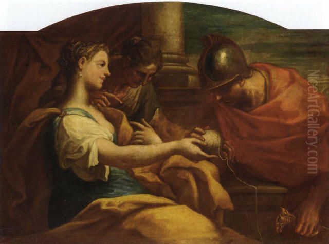 Ariadne and Theseus Oil Painting by Niccolo Bambini