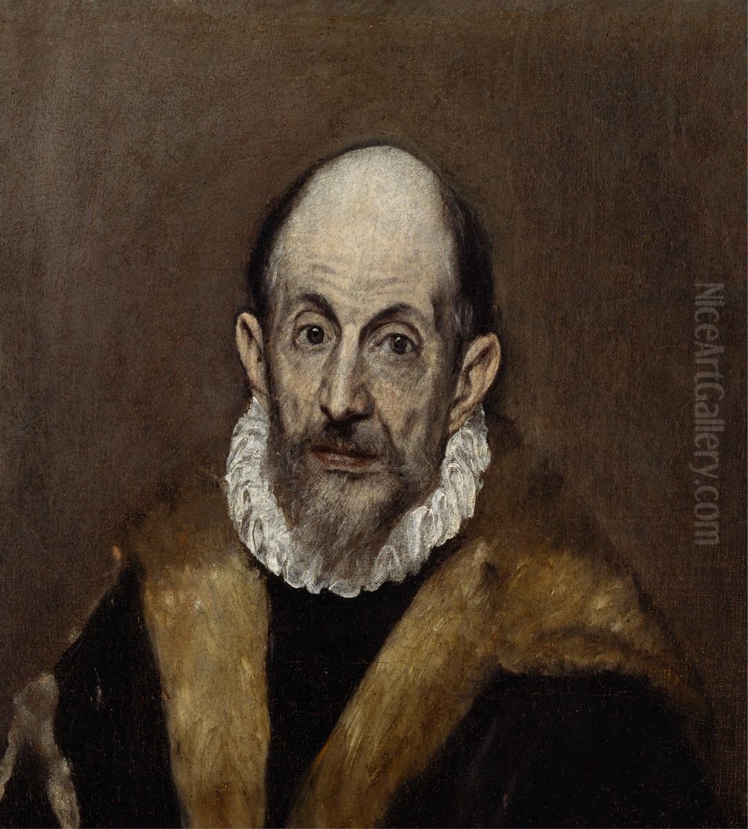 Portrait d'homme age Oil Painting by El Greco