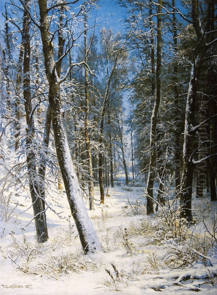 <<Zima v lesu (Inej)>> Oil Painting by Ivan Shishkin