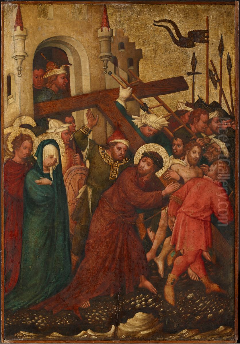 Kreuztragung Christi Oil Painting by Master of the Saint Lambrecht Votive Altarpiece