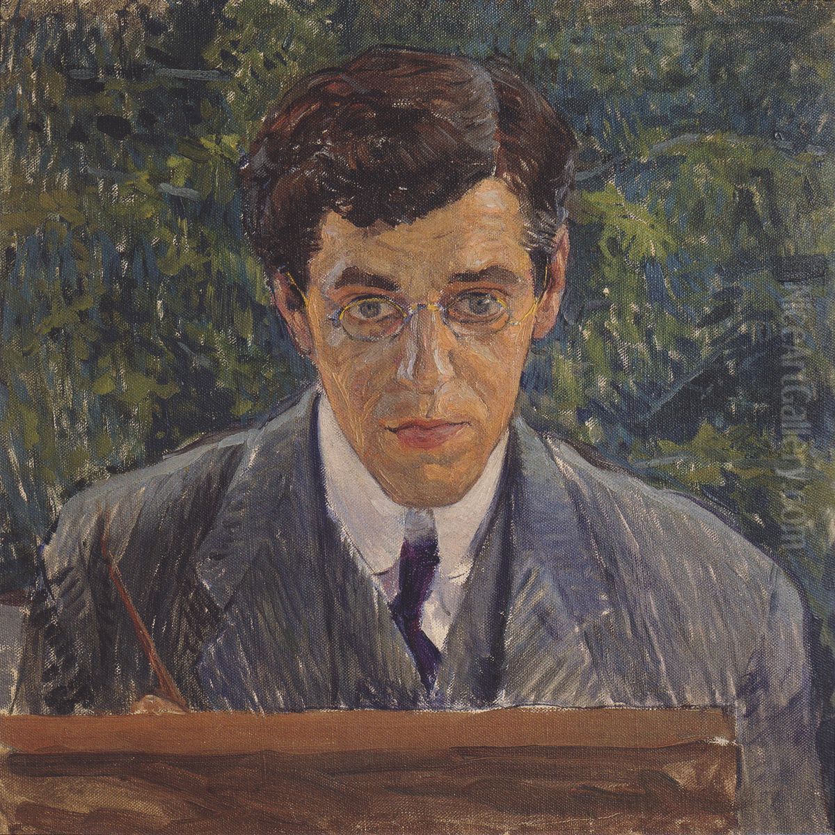 Portrat des Malers Carl Otto Czeschka Oil Painting by Koloman Moser