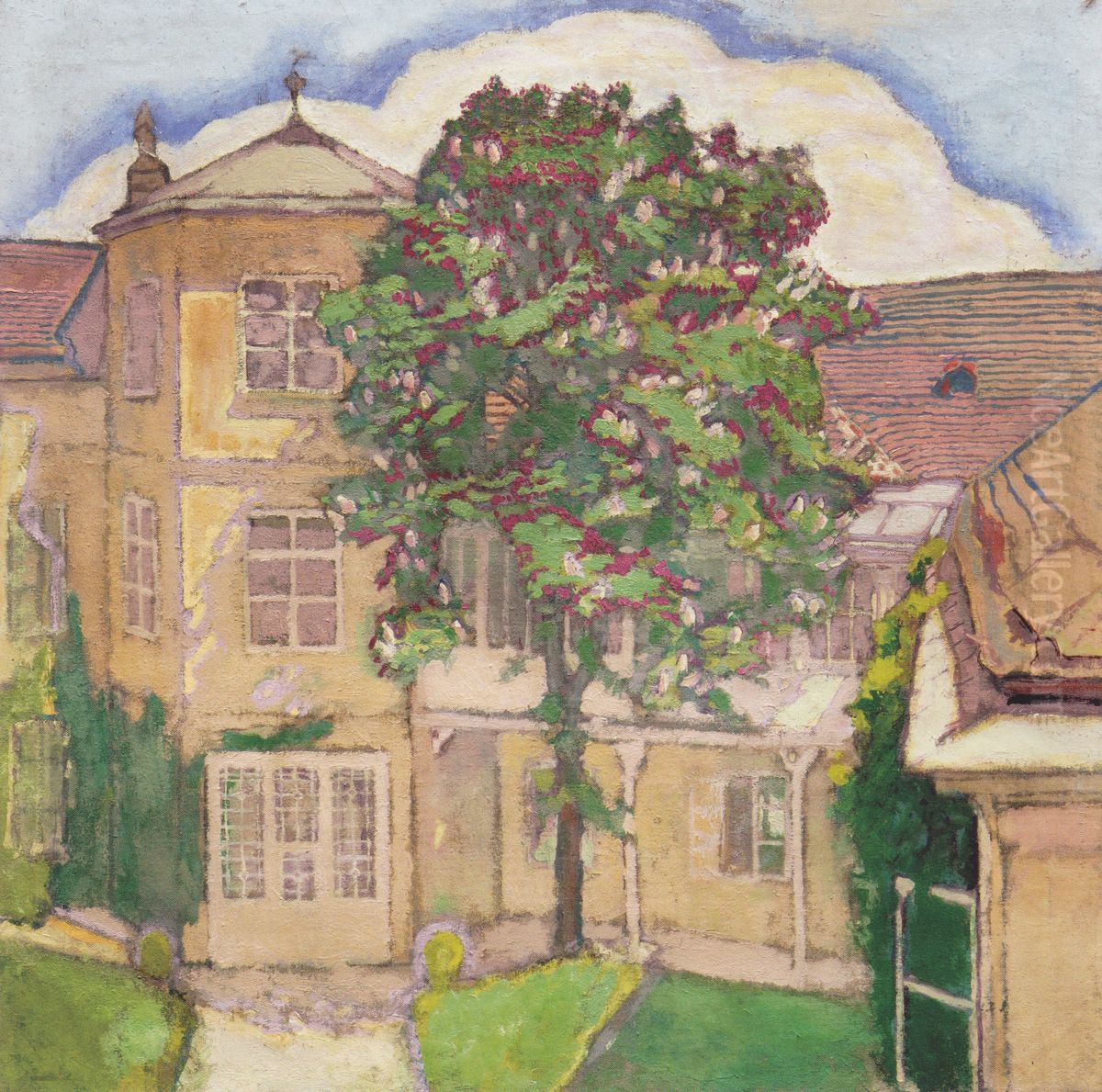 Bluhender Kastanienbaum Oil Painting by Koloman Moser