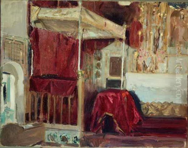 Chapel on the Lachar estate Oil Painting by Joaquin Sorolla