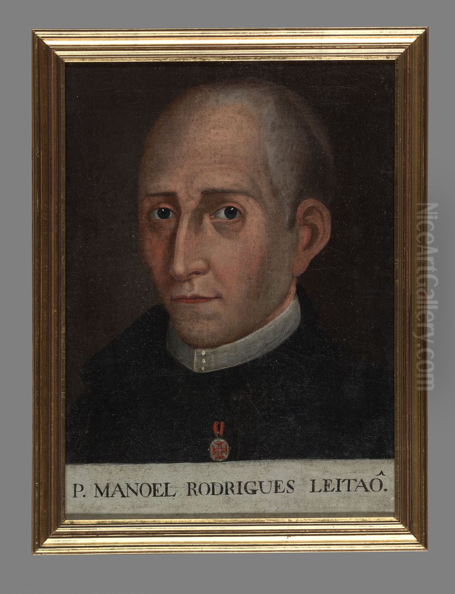 Padre Manuel Rodrigues Leitao Oil Painting by Portuguese painter