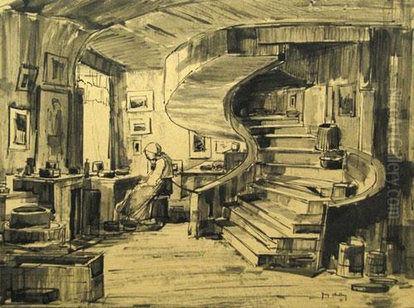 Interior Oil Painting by Jean Cheller