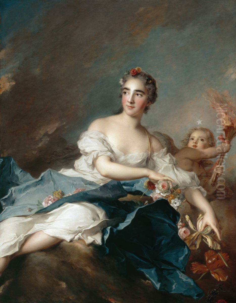 The Countess de Brac as Aurora Oil Painting by Jean-Marc Nattier