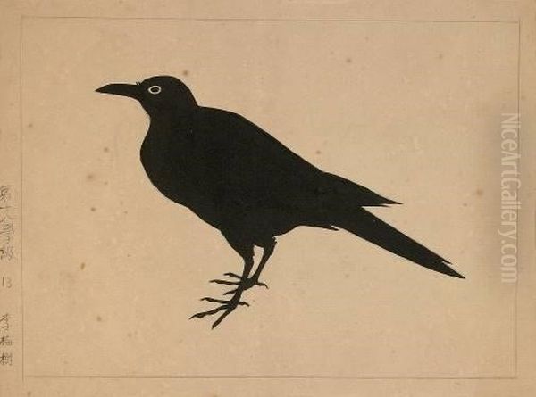 Crow 1 Oil Painting by Li Mei-shu