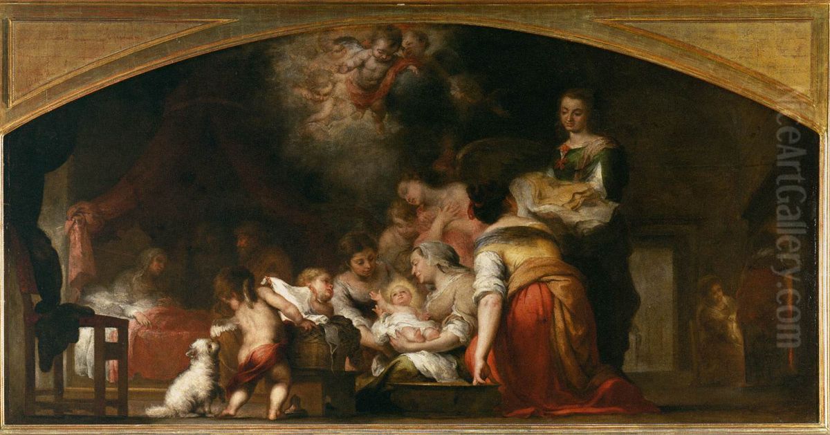 Naissance de la Vierge Oil Painting by Bartolome Esteban Murillo