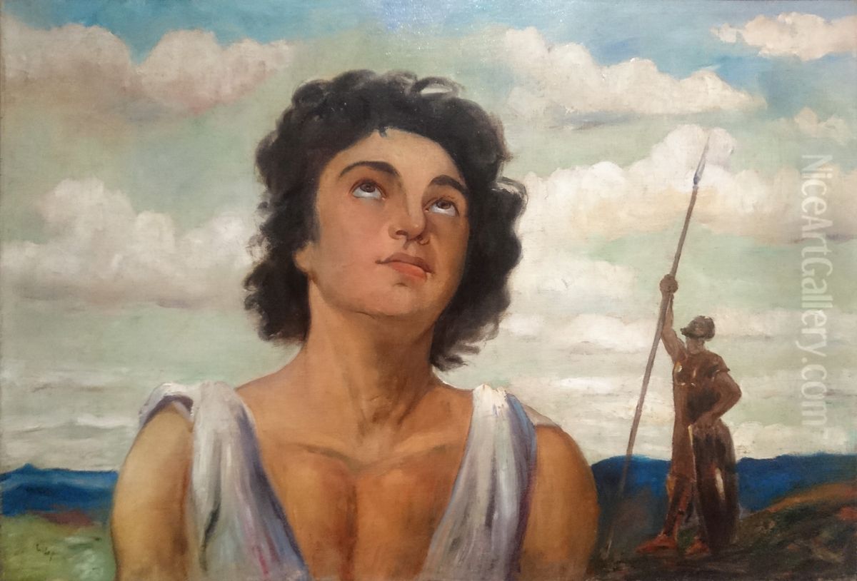 David en priere Oil Painting by Lesser Ury