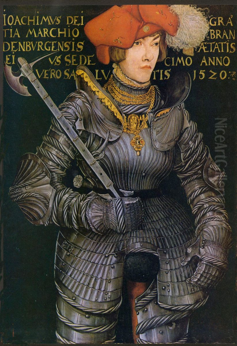 Portrait of Joachim II. of Brandenburg as Prince Elector Oil Painting by Lucas Cranach the Elder