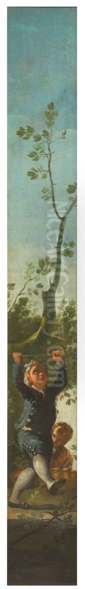 El nino del arbol. Oil Painting by Francisco Goya Fuendetodos