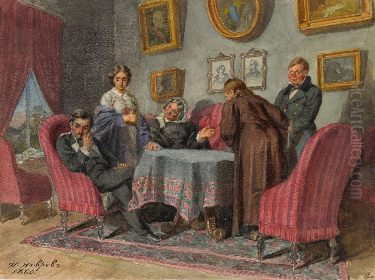 A Ward Oil Painting by Nikolai Nevrev