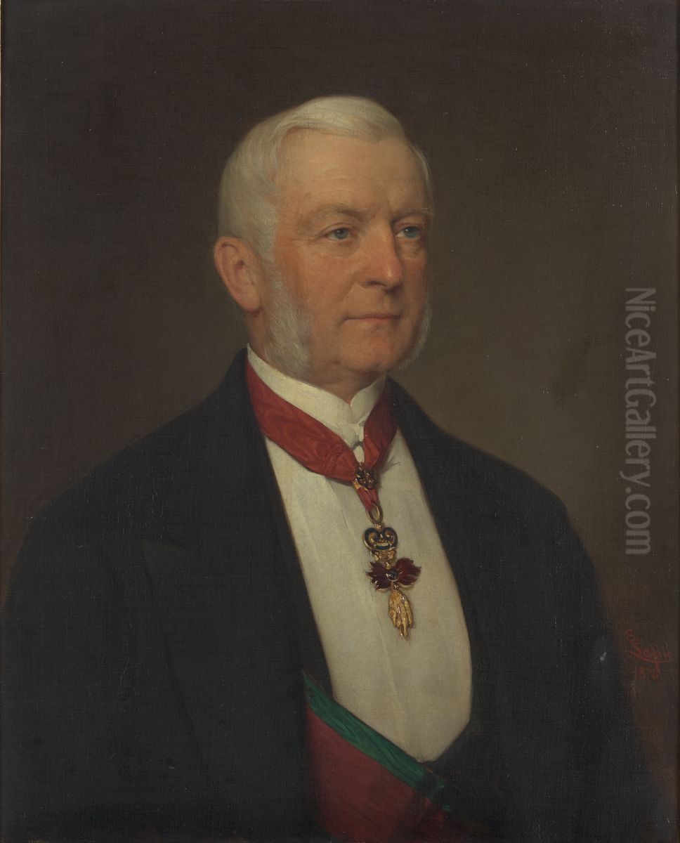 Der Politiker Karl Wilhelm Philipp Furst Auersperg Oil Painting by Ernst Lafite