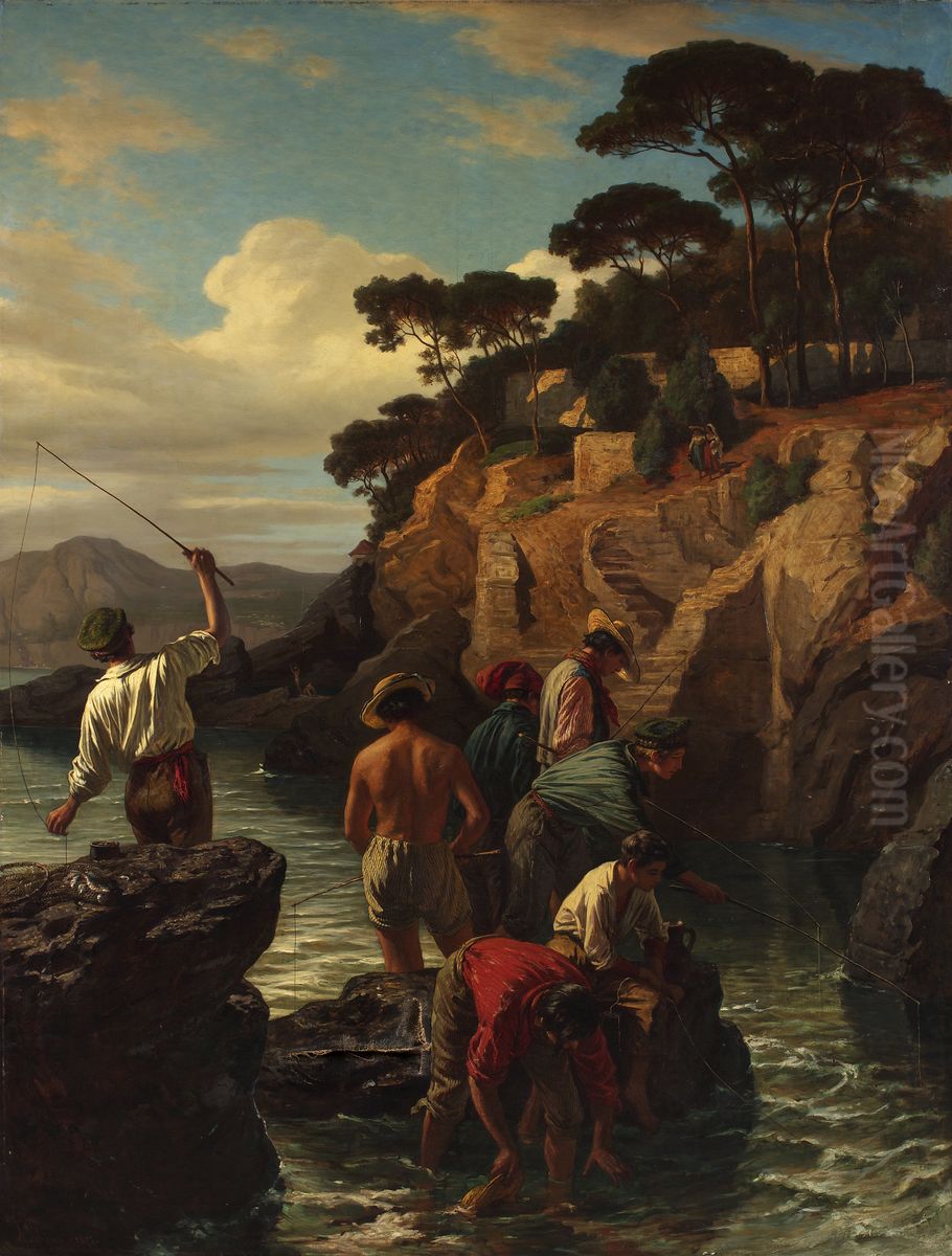 An der genuesischen Kuste Oil Painting by Alois Schonn