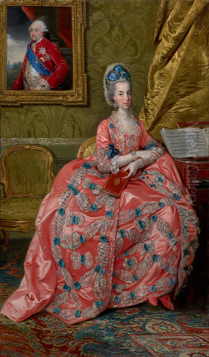 Portrait of the Archduchess Maria Amalia of Austria, Duchess of Parma Oil Painting by Johann Zoffany