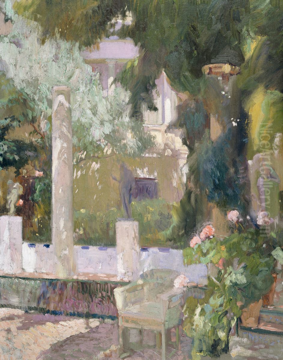 Jardin de la Casa Sorolla Oil Painting by Joaquin Sorolla