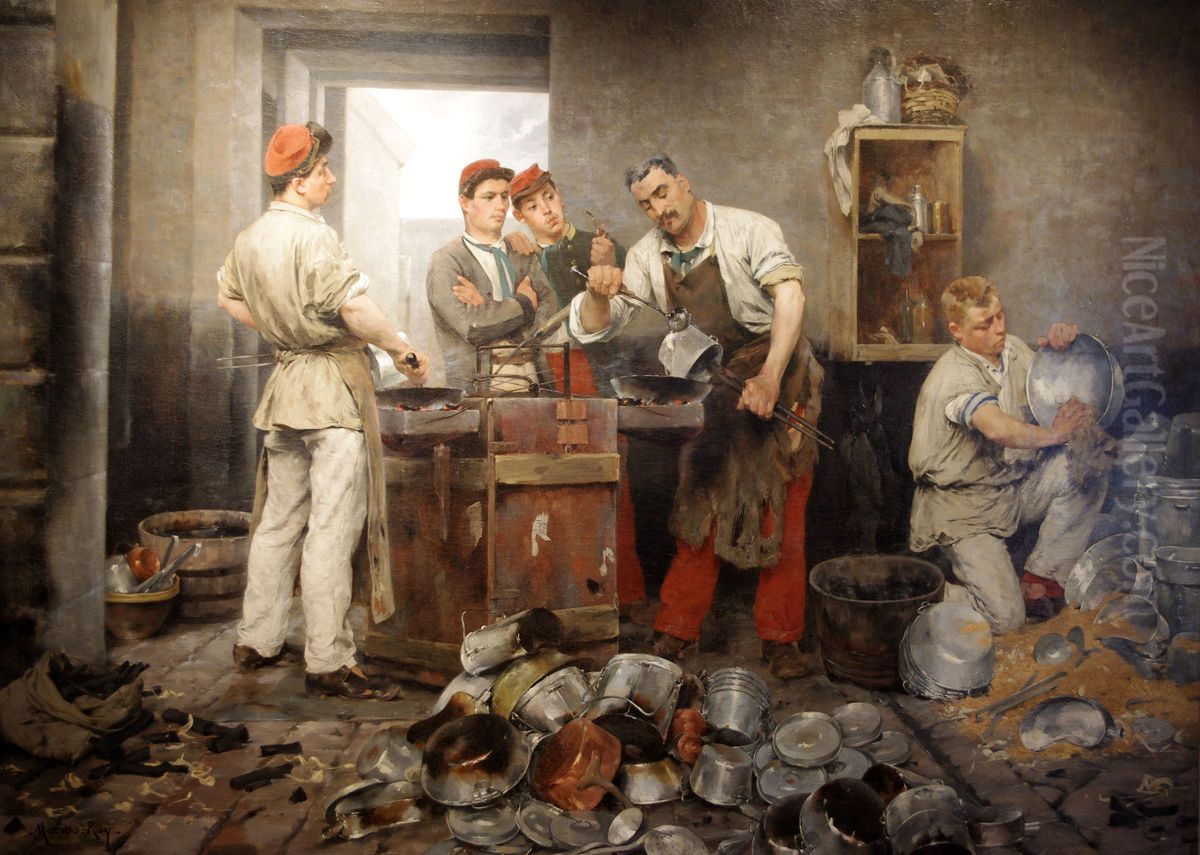 Die Kesselflicker Oil Painting by Marius Roy