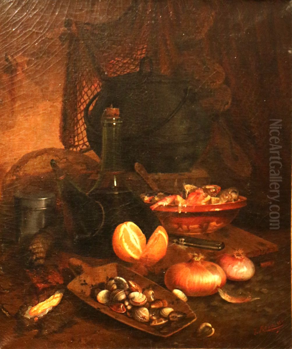 Nature morte a l'orange Oil Painting by Toussaint Roussy