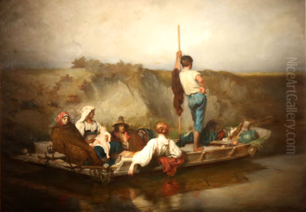 La Malaria Oil Painting by Charles Bitte