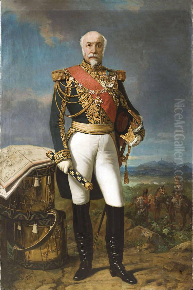 Auguste-Etienne Regnaud de Saint-Jean d'Angely (1794-1870), marechal de France Oil Painting by Charles-Philippe Lariviere