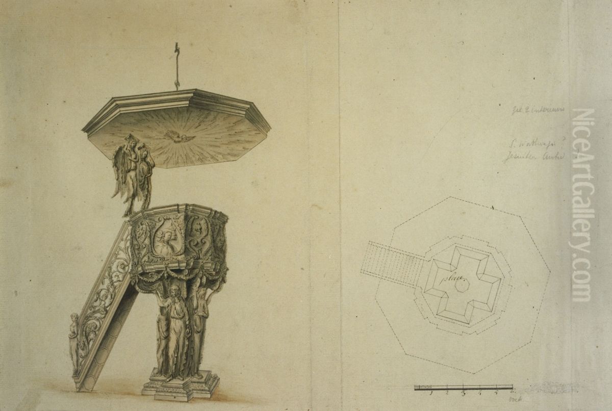 Chaire de l'eglise Saint-Paul a Anvers Oil Painting by unknown