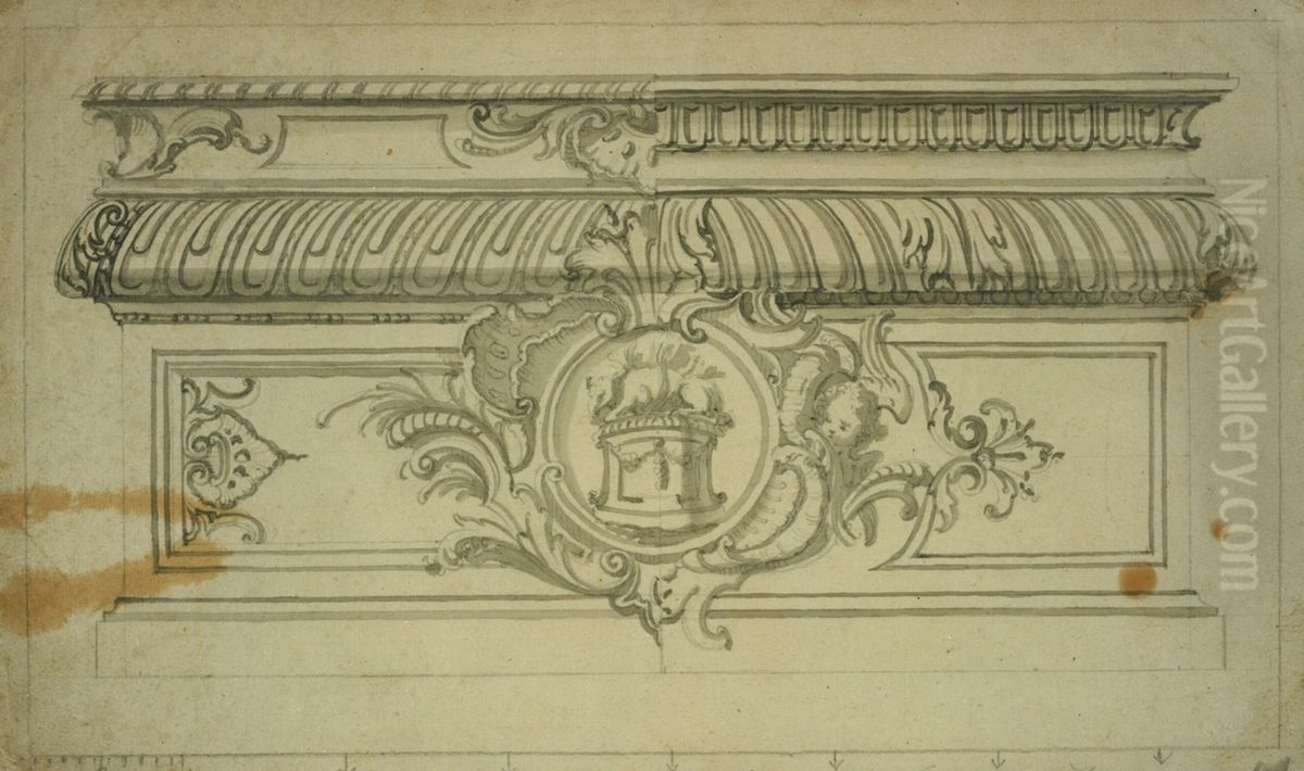 Design for an altar table Oil Painting by Willem Ignatius Kerricx