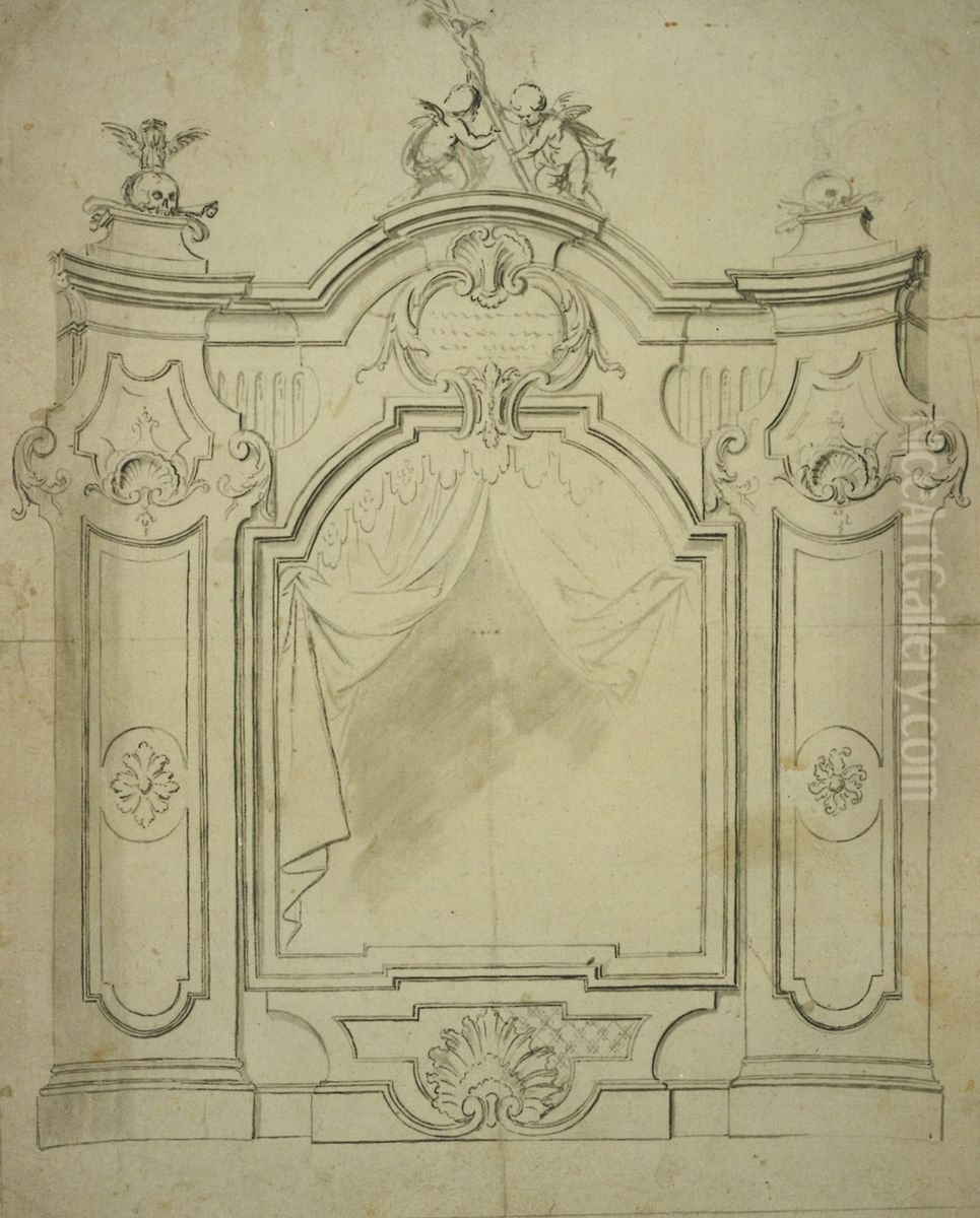 Ebauche d'un retable Oil Painting by Theodoor Verhaegen