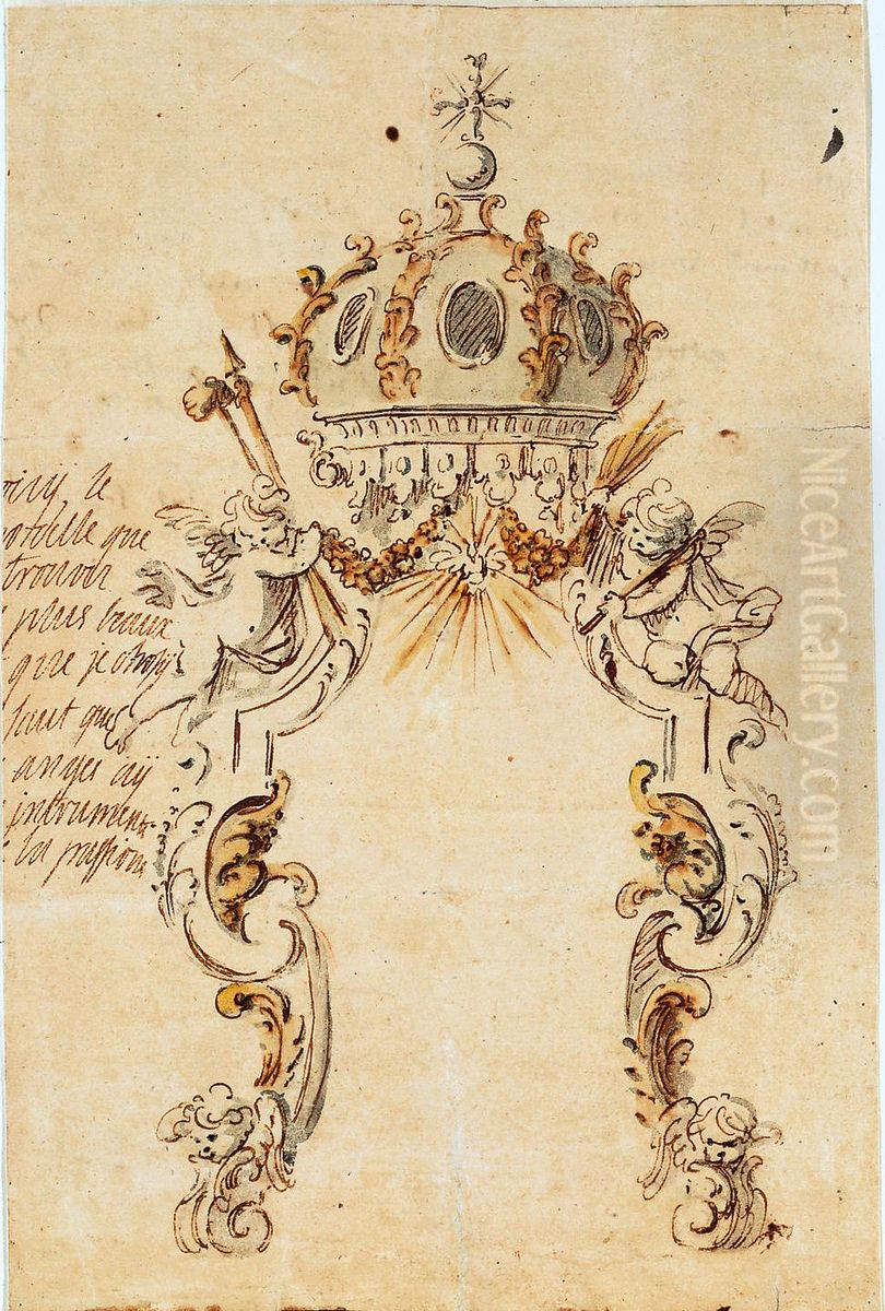 Baldachin for the church of Lede, 1713 Oil Painting by Willem Ignatius Kerricx