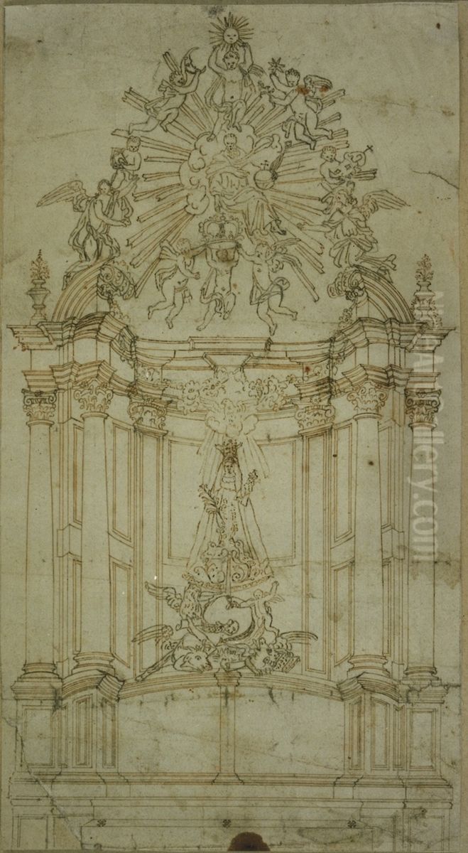 Der Liebfrauenaltar in der Liebfrauenkathedrale in Antwerpen Oil Painting by unknown